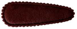 kniphoesje fluweel donker warm-bruin 5 cm