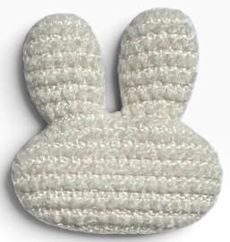 Rib konijntje crème 21x22 mm