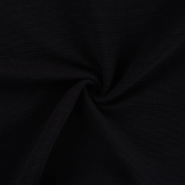 Effen tricot met ribbel: Ottoman tricot black, per 25 cm