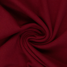 French Terry tricot: donkerrood (Swafing kleur  638), per 25 cm