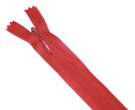 Blinde rits 25 cm rood