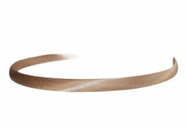 Diadeem / Haarband 10 mm satijn kleur beige