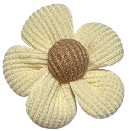 Bloem ribbel crème/lichtbruin 50 mm