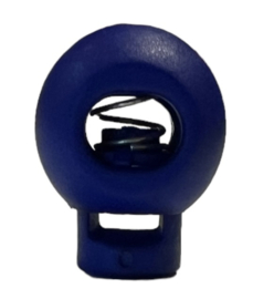 Koordstopper 1-gaats 18 mm bal kobaltblauw, per stuk