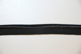 Elastisch paspelband glans/mat zwart 158+70 cm stuk