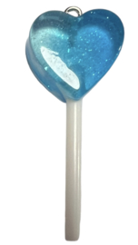 Hartjes lolly lichtblauw-blauw 50x18 mm