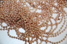 Rose gold metallic bolletjes ketting 70 cm 2,4mm