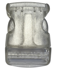 Klikgesp tansparant 40 mm, per stuk