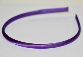 Diadeem / Haarband 7 mm satijn kleur paars