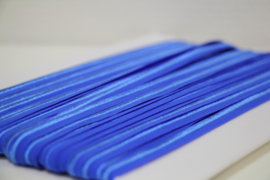 Elastisch paspelband glans/mat koningsblauw per 0,5 meter