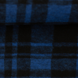 Jacquard jersey: George ruit zwart-royal blue (Swafing), per 25 cm