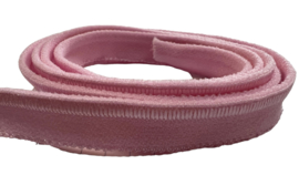 Elastisch paspelband glans/mat babyroze, per 0,5 meter