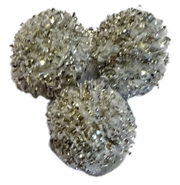 Pom pom 10 mm licht (g)oudgroen glitter
