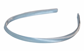 Diadeem / Haarband 7 mm satijn kleur babyblauw