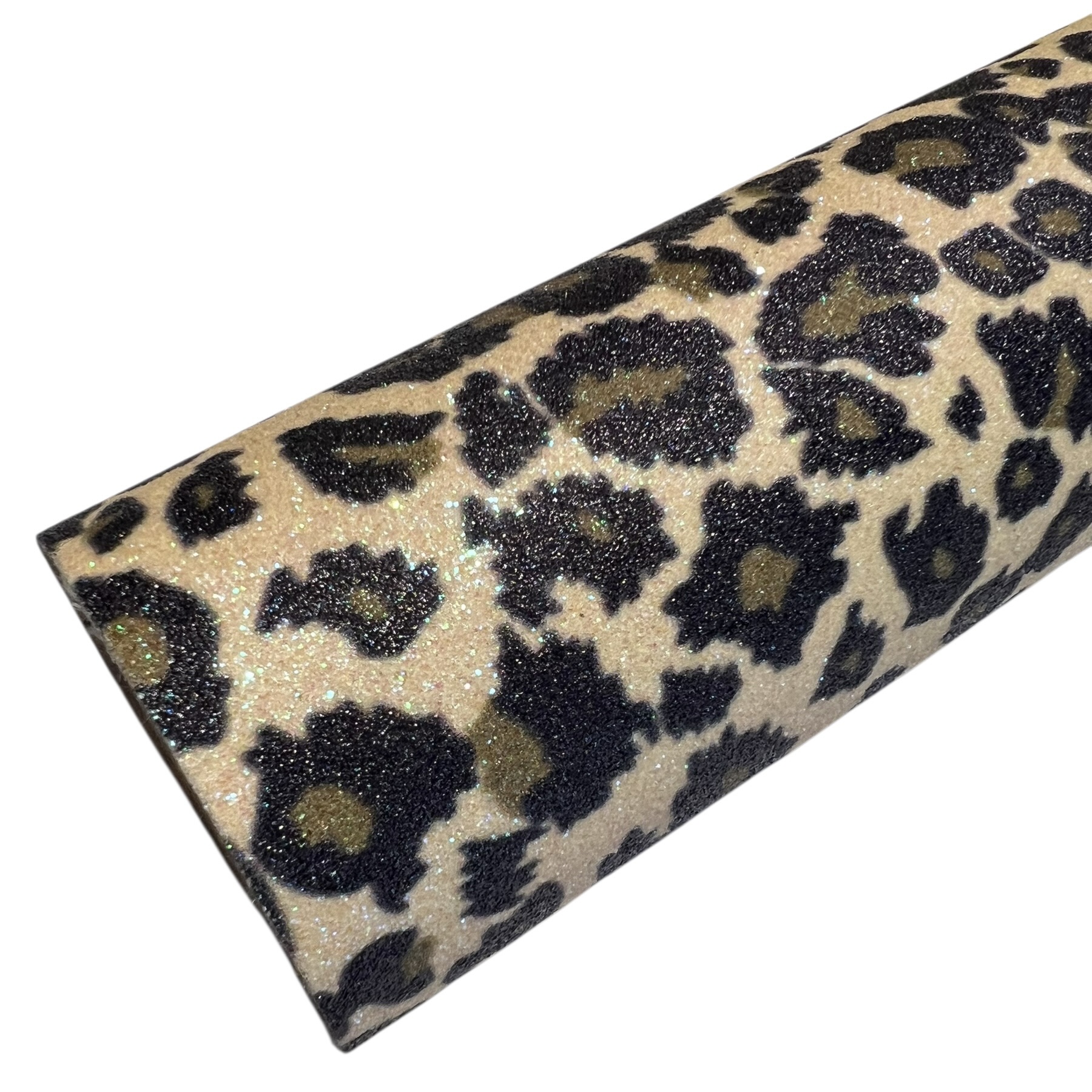 PU leer A4 lapje; panter glitter