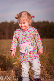 Farbenmix papier patroon sweater met knoopjes Yetta jongens en meisjes (downsyndroom)  86/92 - 170/176