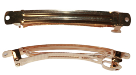 French Barrette clip 10 cm light gold, per stuk