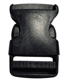 Klikgesp zwart 30 mm, per stuk