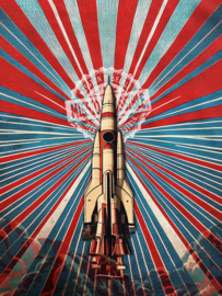 Panel French terry tricot: Rocket to the sky 75x150 cm Stenzo