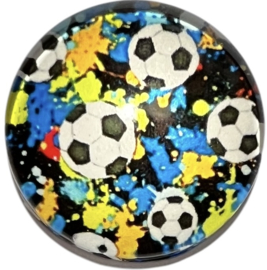 Glas cabochon 20mm: voetballen