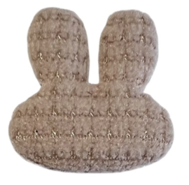 Konijntje beige met wafeltje  21x22 mm