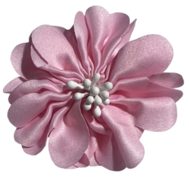 Stoffen bloem 5 cm lichtroze