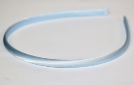 Diadeem / Haarband 7 mm satijn kleur babyblauw