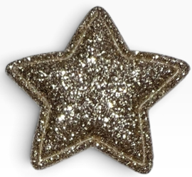 Applicatie glitter lichtgouden ster 33 mm