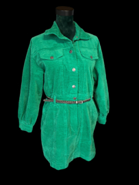 Rekbare corduroy: grasgroen (Stenzo) 155x150 cm coupon