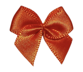 Strikje 25x25 mm satijn oranje