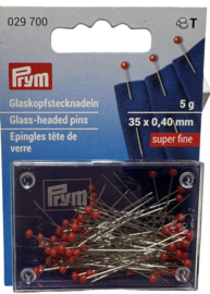 Prym extra dunne glaskopspelden 35x 0,40mm