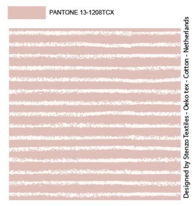 Tricot: striped pink/white, per 25 cm