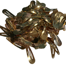 Klik-klak haarspeldjes licht goud  4,8 cm, 100 stuks B-keus