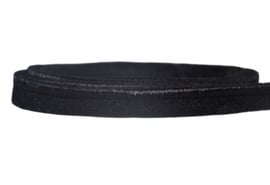 Elastisch paspelband glans/mat zwart per 0,5 meter