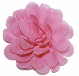 Stoffen bloem +/- 7 cm roze