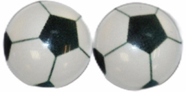 12 mm glascabochons voetbal per 2 stuks