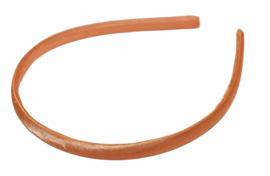 Diadeem / Haarband 10 mm satijn kleur licht oranje