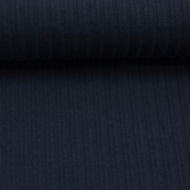 Tricot met ribbel: Florenz navyblue (Swafing), per 25 cm