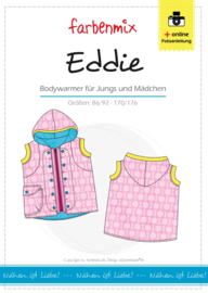 Farbenmix papier patroon Eddie, bodywarmer 86/92 - 170/176