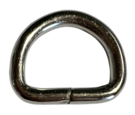 D-ringen 15 mm zilverkleur, per stuk