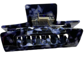 Haarklem blauw/paars gevlekt 9 cm