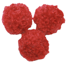 Pom pom 15 mm rood