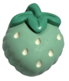 Flatback aardbei mint 15x18mm