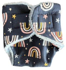 Luiertje My little BABY born blauw met regenboogjes