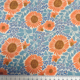 Digitale tricot: Flower garden orange (Stenzo) per 25 cm