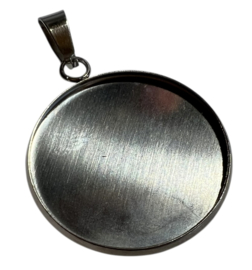 Cabochon RVS setting 25mm