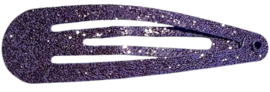 Klik klak haarspeldje glitter lila 5cm, per stuk