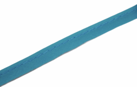 Piping/ paspelband katoen aquablauw, per 0,5 meter