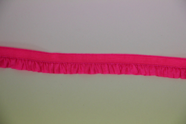Knalroze elastisch roezelbandje 11 mm, per 0,5 meter
