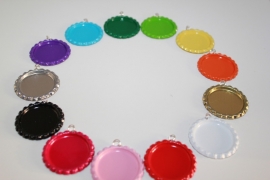 Bottlecaps met ringetje voor 25 mm flatback - 13 kleuren
